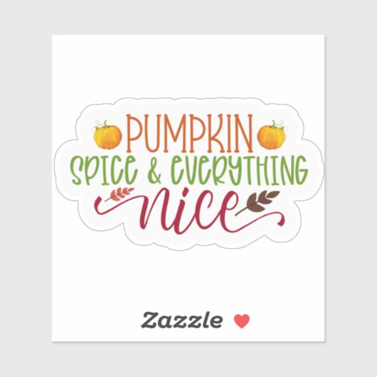 Pumpkin Gewürz und alles Gute Aufkleber (Blatt)