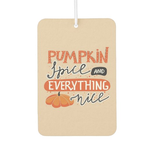 Pumpkin Gewürz und alles Gute Autolufterfrischer (Vorderseite)