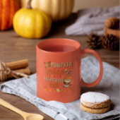 Pumpkin Gewürz und alles Gute - Fall Design Zweifarbige Tasse
