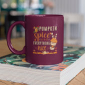 Pumpkin Gewürz und alles Gute - Fall Design Zweifarbige Tasse