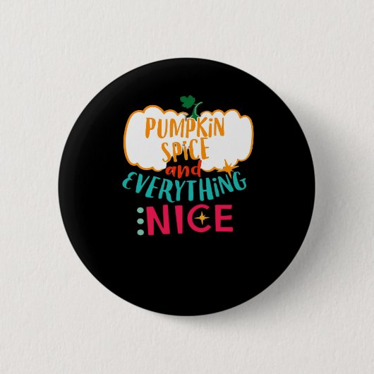 Pumpkin Gewürz und alles Gute Liebe Herbst Fami Button (Vorderseite)