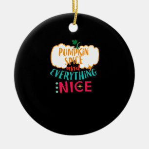Pumpkin Gewürz und alles Gute Liebe Herbst Fami Keramik Ornament