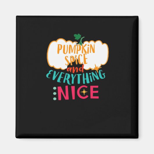 Pumpkin Gewürz und alles Gute Liebe Herbst Fami Magnet (Vorne)