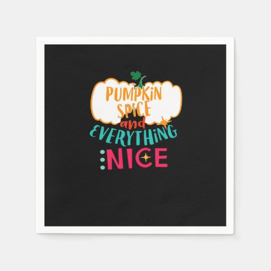 Pumpkin Gewürz und alles Gute Liebe Herbst Fami Serviette (Vorderseite)