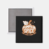 Pumpkin Gewürz und alles Gute Slogan Design Magnet (Vorderseite/Rückseite)