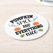 Pumpkin Gewürz und alles Nizza 2 Runder Pappuntersetzer (Angewinkelt)