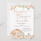Pumpkin Gewürz und alles Nizza 5. Geburtstag Einladung (Vorderseite)