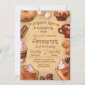 Pumpkin Gewürz und alles Nizza Einladung (Vorderseite)