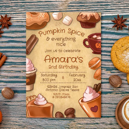 Pumpkin Gewürz und alles Nizza Einladung