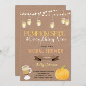 Pumpkin Gewürz und alles Nizza Einladung (Vorne/Hinten)