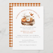 Pumpkin Gewürz und alles Nizza Fall Baby Dusche Einladung (Vorne/Hinten)