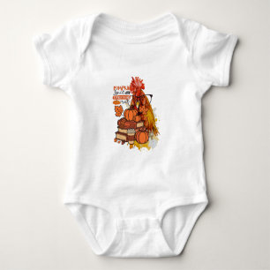 Pumpkin Gewürz und alles Nizza Fall Hühnchen Vib Baby Strampler
