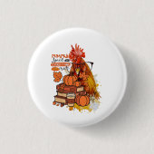 Pumpkin Gewürz und alles Nizza Fall Hühnchen Vib Button (Vorderseite)