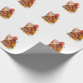 Pumpkin Gewürz und alles Nizza Fall Hühnchen Vib Geschenkpapier (Ecke)