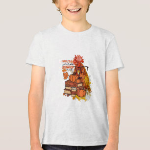 Pumpkin Gewürz und alles Nizza Fall Hühnchen Vib Tri-Blend Shirt