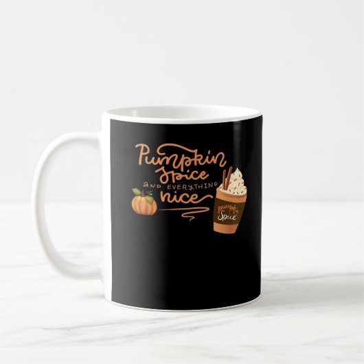 Pumpkin Gewürz und alles Nizza Fall Kunst mit PL Kaffeetasse (Links)