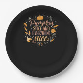 Pumpkin Gewürz und alles Nizza Fall Meme auf Bac Pappteller (Vorderseite)