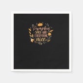 Pumpkin Gewürz und alles Nizza Fall Meme auf Bac Serviette (Vorderseite)