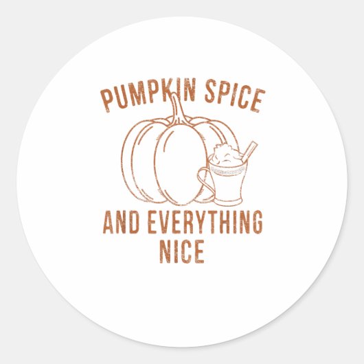 Pumpkin Gewürz und alles Nizza Fall Saison als Runder Aufkleber (Vorderseite)