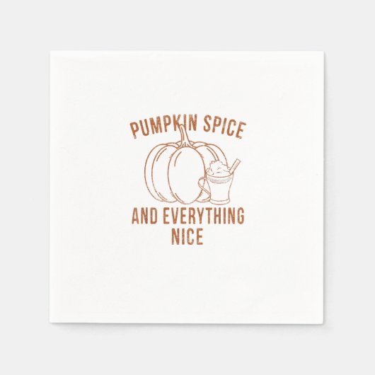 Pumpkin Gewürz und alles Nizza Fall Saison als Serviette (Vorderseite)