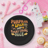 Pumpkin Gewürz und alles Nizza Fall Saison Herbst Pappteller (Party)
