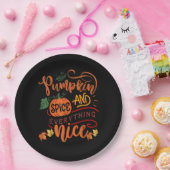 Pumpkin Gewürz und alles Nizza Fall Saison Vint Pappteller (Party)