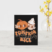 Pumpkin Gewürz und alles Nizza Fall Saison Wome Karte (Gelbe Blume)