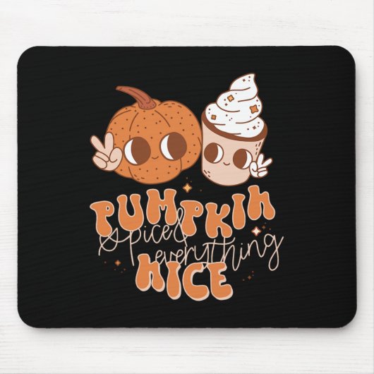 Pumpkin Gewürz und alles Nizza Fall Saison Wome Mousepad (Vorne)