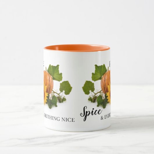 Pumpkin Gewürz und alles Nizza Fall Tasse (Zentrum)