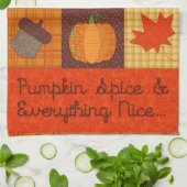 Pumpkin Gewürz und alles Nizza Geschirrtuch (Gefaltet)