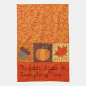 Pumpkin Gewürz und alles Nizza Geschirrtuch (Vertikal)