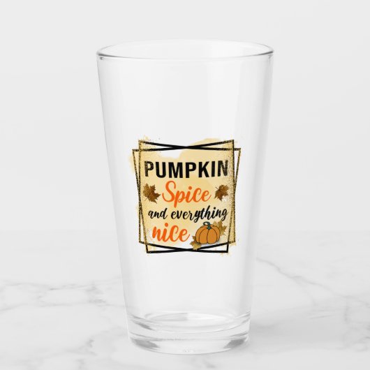 Pumpkin Gewürz und alles Nizza Glas (Vorderseite)
