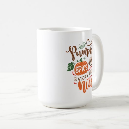 Pumpkin Gewürz und alles Nizza Herbst Herbst Kaffeetasse (VorderseiteRechts)