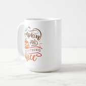 Pumpkin Gewürz und alles Nizza Herbst Herbst Kaffeetasse (Vorderseite Links)