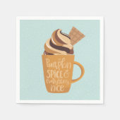 Pumpkin Gewürz und alles Nizza Latte Napkins Serviette (Vorderseite)