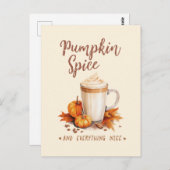 Pumpkin Gewürz und alles Nizza Postkarte (Vorne/Hinten)
