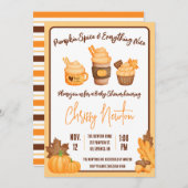 Pumpkin Gewürz und alles Nötige, Babydusche Einladung (Vorne/Hinten)