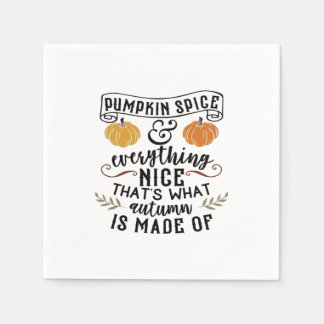 Pumpkin Gewürz und alles Nötige, das ist, was Autu Serviette