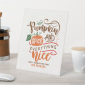 Pumpkin Gewürz und alles Nötige Erntedank Sockelschild (In SItu)
