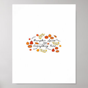 Pumpkin Gewürz und alles Nötige - Herbstleaves Poster