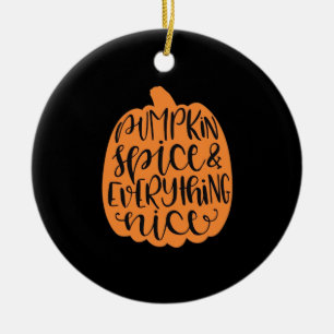 Pumpkin Gewürz und alles Nötige - Herbstsaison Keramik Ornament