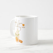 Pumpkin Gewürz und alles Nötige Kaffee Latte Kaffeetasse (Vorderseite Links)