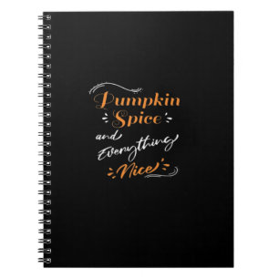 Pumpkin Gewürz und alles Nötige Niedliche Pumpkin  Notizblock