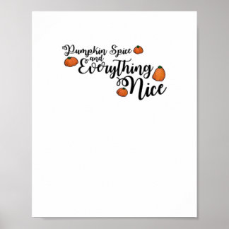 Pumpkin Gewürz und alles Nötige - Schwarze Phrase Poster