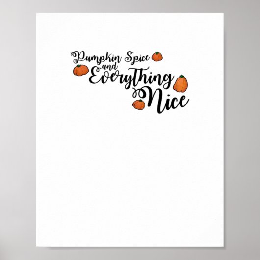 Pumpkin Gewürz und alles Nötige - Schwarze Phrase  Poster (Vorne)