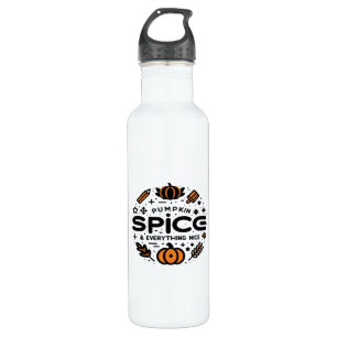 Pumpkin Gewürz und alles Nötige Trend Slogan Edelstahlflasche