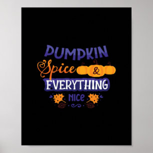 Pumpkin Gewürz und alles Nötige - Trendy Pumpkin Poster