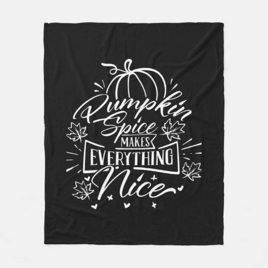 Pumpkin Gewürz und alles Nötige - Viral Herbst Q Fleecedecke (Vorderseite)
