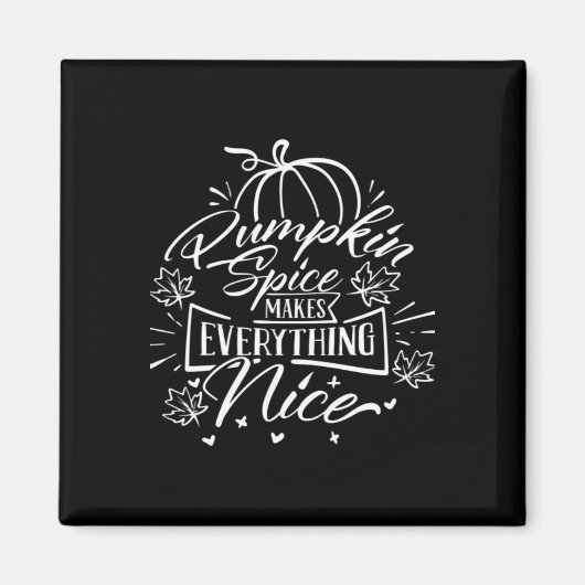 Pumpkin Gewürz und alles Nötige - Viral Herbst Q Magnet (Vorne)