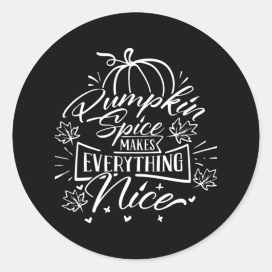 Pumpkin Gewürz und alles Nötige - Viral Herbst Q Runder Aufkleber (Vorderseite)